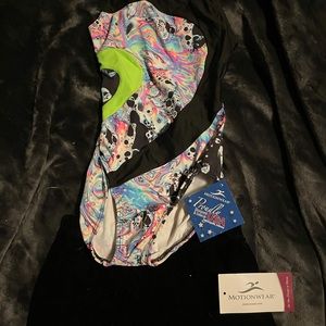 NWOT Motionwear Gymnastics leotard and shorts